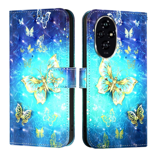 3D Painting Horizontal Flip Leather Phone Case, For Honor 200, For Honor Play 50, For Honor 200 Lite Global