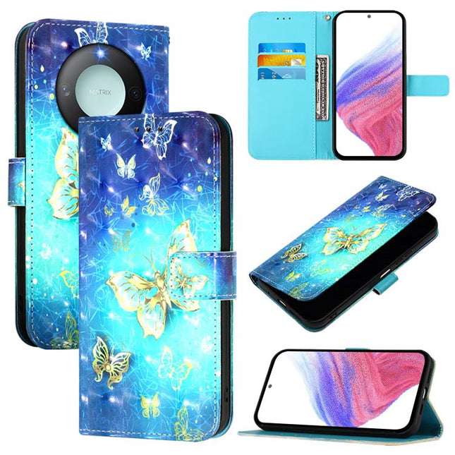 3D Painting Horizontal Flip Leather Phone Case, For Honor X9C Smart 5G, For Honor 300 Pro / 300 Ultra, For Honor 300