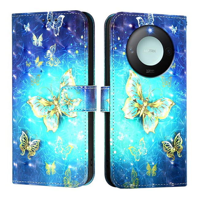 3D Painting Horizontal Flip Leather Phone Case, For Honor X9C Smart 5G, For Honor 300 Pro / 300 Ultra, For Honor 300