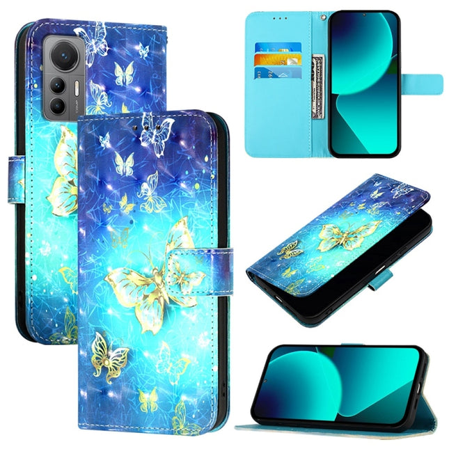 3D Painting Horizontal Flip Leather Phone Case, For Xiaomi 12 Lite, For Xiaomi Civi 1S, For Xiaomi Poco X3 GT