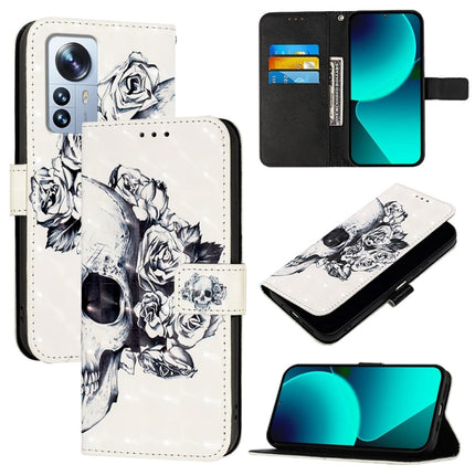 3D Painting Horizontal Flip Leather Phone Case, For Xiaomi 12 Pro / 12S Pro, For Xiaomi 12 / 12X / 12S, For Xiaomi Poco X4 NFC