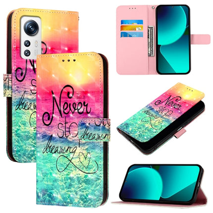 3D Painting Horizontal Flip Leather Phone Case, For Xiaomi 12 Pro / 12S Pro, For Xiaomi 12 / 12X / 12S, For Xiaomi Poco X4 NFC