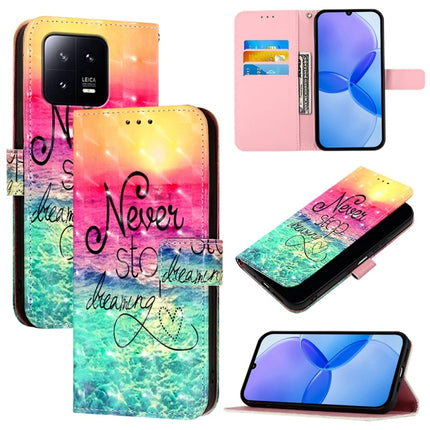 3D Painting Horizontal Flip Leather Phone Case, For Xiaomi 13 Pro, For Xiaomi 13, For Xiaomi 12S Ultra