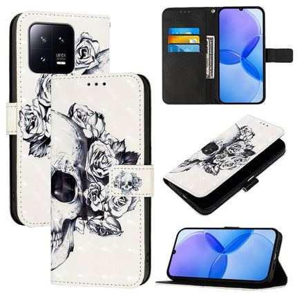 3D Painting Horizontal Flip Leather Phone Case, For Xiaomi 13 Pro, For Xiaomi 13, For Xiaomi 12S Ultra