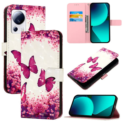 3D Painting Horizontal Flip Leather Phone Case, For Xiaomi 13 Ultra, For Xiaomi Civi 3, For Xiaomi 13 Lite / Civi 2