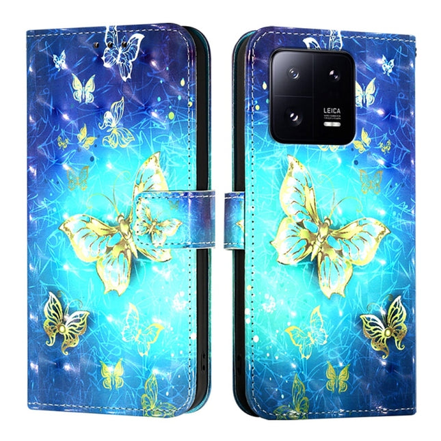 3D Painting Horizontal Flip Leather Phone Case, For Xiaomi 13 Pro, For Xiaomi 13, For Xiaomi 12S Ultra
