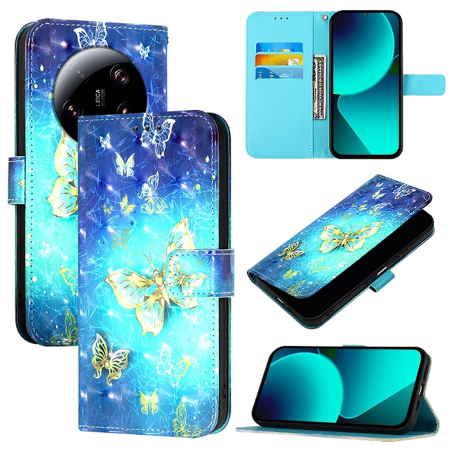 3D Painting Horizontal Flip Leather Phone Case, For Xiaomi 13 Ultra, For Xiaomi Civi 3, For Xiaomi 13 Lite / Civi 2
