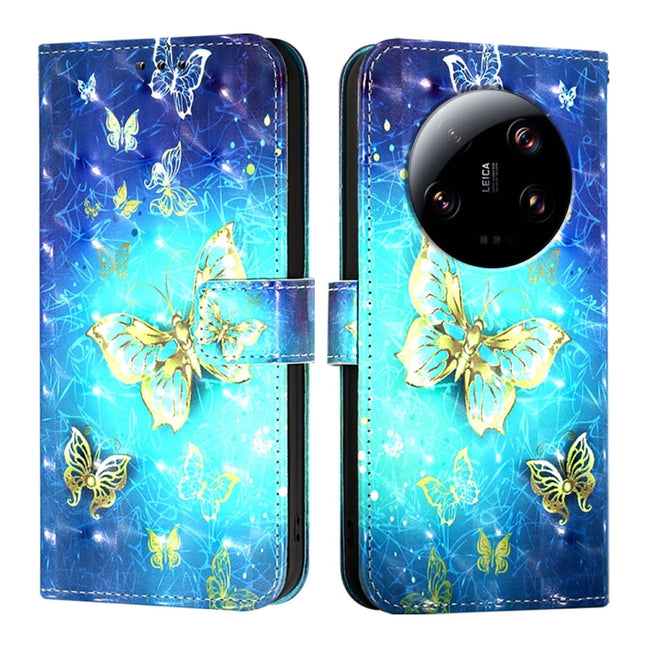 3D Painting Horizontal Flip Leather Phone Case, For Xiaomi 13 Ultra, For Xiaomi Civi 3, For Xiaomi 13 Lite / Civi 2