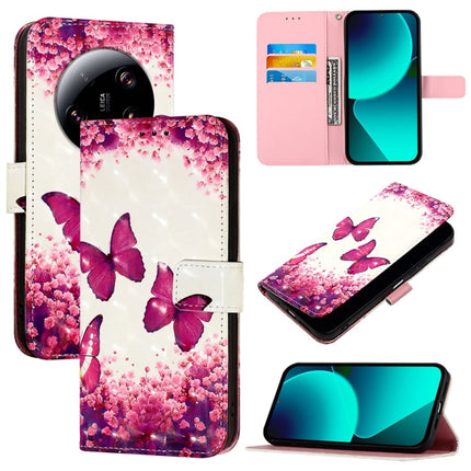 3D Painting Horizontal Flip Leather Phone Case, For Xiaomi 13 Ultra, For Xiaomi Civi 3, For Xiaomi 13 Lite / Civi 2