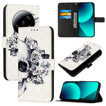3D Painting Horizontal Flip Leather Phone Case, For Xiaomi 13 Ultra, For Xiaomi Civi 3, For Xiaomi 13 Lite / Civi 2