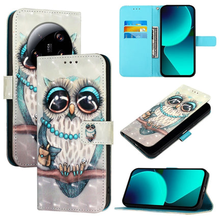 3D Painting Horizontal Flip Leather Phone Case, For Xiaomi 13 Ultra, For Xiaomi Civi 3, For Xiaomi 13 Lite / Civi 2