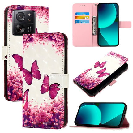 3D Painting Horizontal Flip Leather Phone Case, For Xiaomi 14 Pro, For Xiaomi 14, For Xiaomi 13T Global / 13T Pro Global
