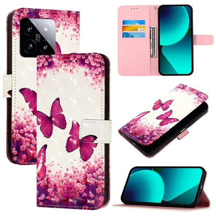 3D Painting Horizontal Flip Leather Phone Case, For Xiaomi 14 Pro, For Xiaomi 14, For Xiaomi 13T Global / 13T Pro Global