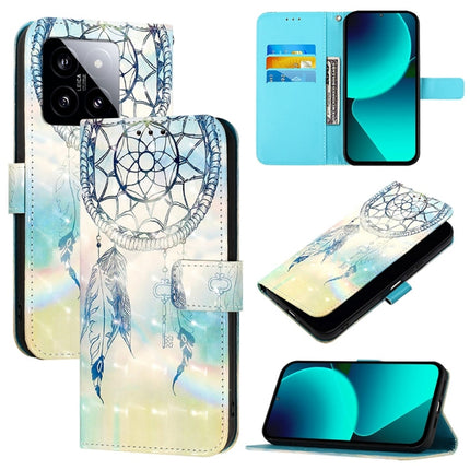 3D Painting Horizontal Flip Leather Phone Case, For Xiaomi 14 Pro, For Xiaomi 14, For Xiaomi 13T Global / 13T Pro Global