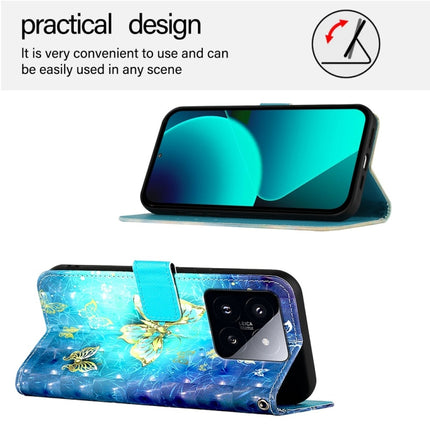3D Painting Horizontal Flip Leather Phone Case, For Xiaomi 14 Pro, For Xiaomi 14, For Xiaomi 13T Global / 13T Pro Global