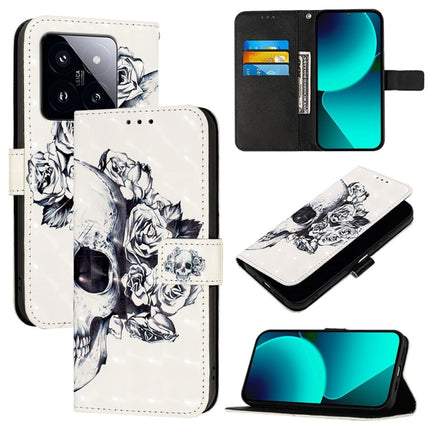 3D Painting Horizontal Flip Leather Phone Case, For Xiaomi 14 Pro, For Xiaomi 14, For Xiaomi 13T Global / 13T Pro Global