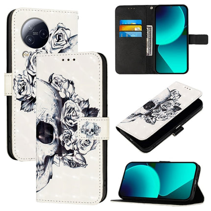 3D Painting Horizontal Flip Leather Phone Case, For Xiaomi 13 Ultra, For Xiaomi Civi 3, For Xiaomi 13 Lite / Civi 2