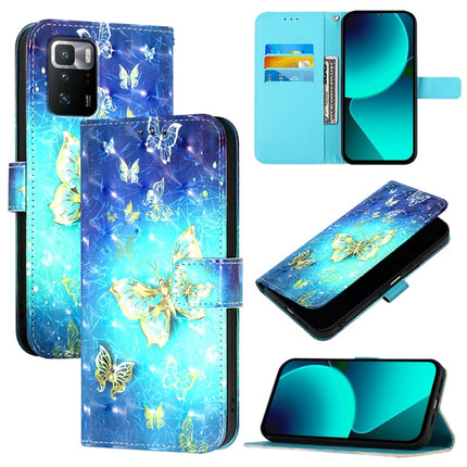 3D Painting Horizontal Flip Leather Phone Case, For Xiaomi 12 Lite, For Xiaomi Civi 1S, For Xiaomi Poco X3 GT
