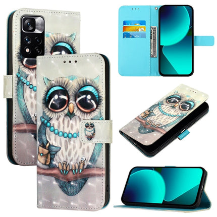 3D Painting Horizontal Flip Leather Phone Case, For Xiaomi 12 Pro / 12S Pro, For Xiaomi 12 / 12X / 12S, For Xiaomi Poco X4 NFC
