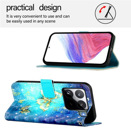 3D Painting Horizontal Flip Leather Phone Case, For Xiaomi 15S Pro, For Xiaomi Poco X7 5G, For Xiaomi Poco X7 Pro 5G