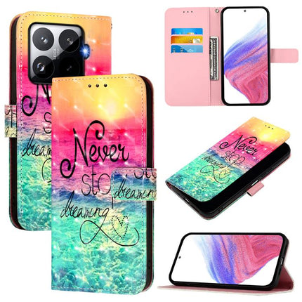 3D Painting Horizontal Flip Leather Phone Case, For Xiaomi 15T Pro, For Xiaomi 15T, For Xiaomi Civi 5 Pro