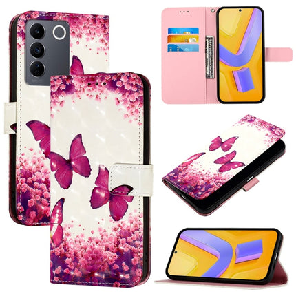 3D Painting Horizontal Flip Leather Phone Case, For vivo V27 Global / V27 Pro Global, For vivo V27e 4G Global / T2 4G Global, For vivo Y02s / Y16 / Y35 5G