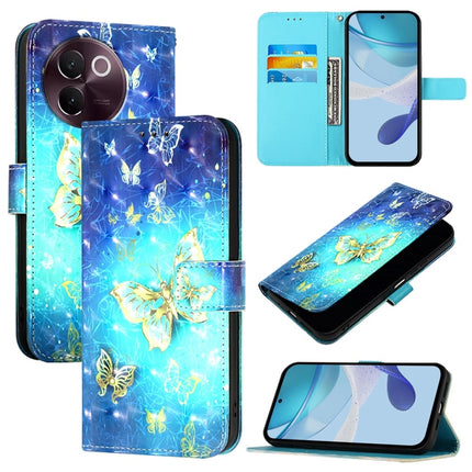 3D Painting Horizontal Flip Leather Phone Case, For vivo X100s, For vivo Y38, For vivo V30e Global