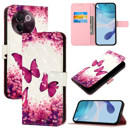 3D Painting Horizontal Flip Leather Phone Case, For vivo X100s, For vivo Y38, For vivo V30e Global