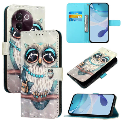 3D Painting Horizontal Flip Leather Phone Case, For vivo X100s, For vivo Y38, For vivo V30e Global
