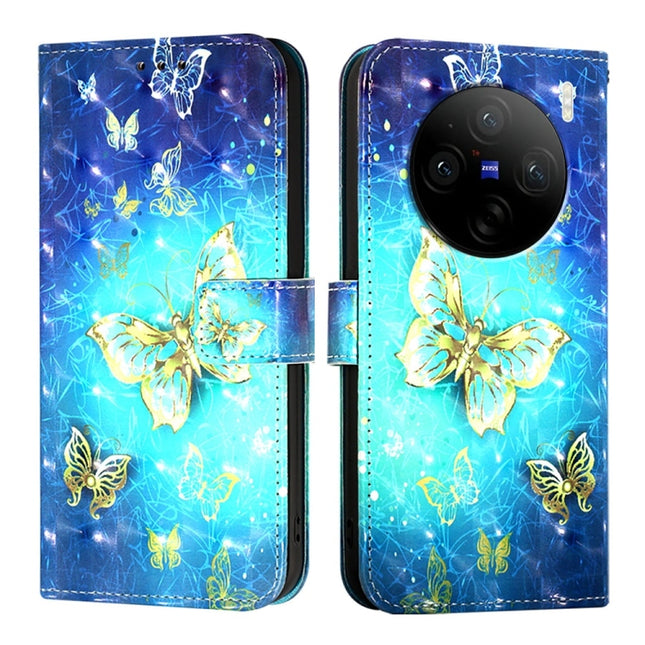 3D Painting Horizontal Flip Leather Phone Case, For vivo X100 Pro, For vivo X100, For vivo Y36 4G / 5G Global / Y36 4G India