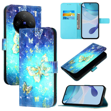 3D Painting Horizontal Flip Leather Phone Case, For vivo X100s, For vivo Y38, For vivo V30e Global