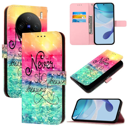 3D Painting Horizontal Flip Leather Phone Case, For vivo X100s, For vivo Y38, For vivo V30e Global