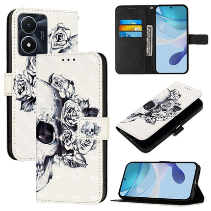 3D Painting Horizontal Flip Leather Phone Case, For vivo V27 Global / V27 Pro Global, For vivo V27e 4G Global / T2 4G Global, For vivo Y02s / Y16 / Y35 5G