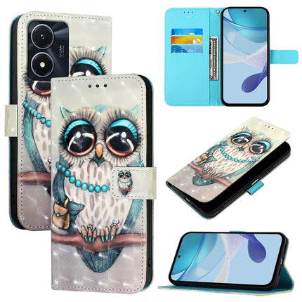 3D Painting Horizontal Flip Leather Phone Case, For vivo V27 Global / V27 Pro Global, For vivo V27e 4G Global / T2 4G Global, For vivo Y02s / Y16 / Y35 5G
