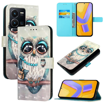 3D Painting Horizontal Flip Leather Phone Case, For vivo Y72 5G / iQOO Z3 5G / Y52 5G, For vivo Y35 4G / Y22 / Y22s / Y77 Global, For vivo Y55 5G Global / Y55s 5G 2023