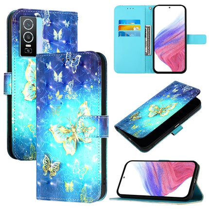 3D Painting Horizontal Flip Leather Phone Case, For vivo Y76 5G, For vivo Y51 2020 India / Y51a 2021 / Y53s 4G, For vivo Y52s / iQOO U3 / Y31s 5G