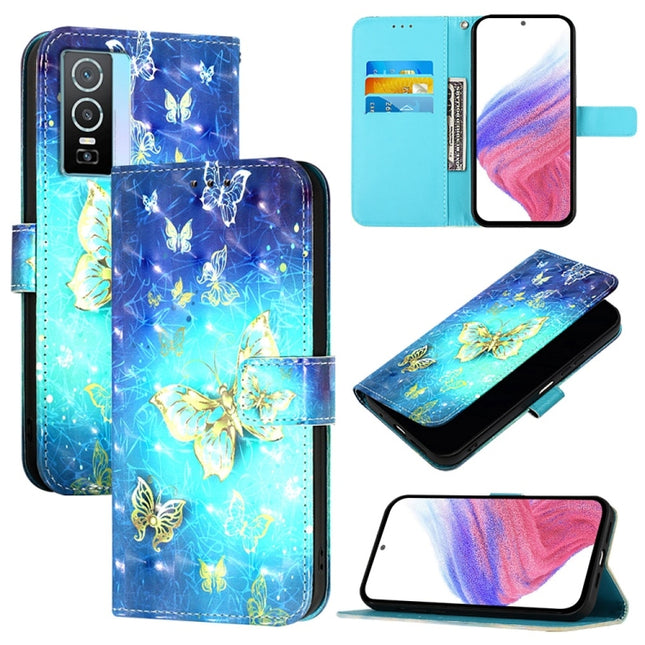 3D Painting Horizontal Flip Leather Phone Case, For vivo Y76 5G, For vivo Y51 2020 India / Y51a 2021 / Y53s 4G, For vivo Y52s / iQOO U3 / Y31s 5G