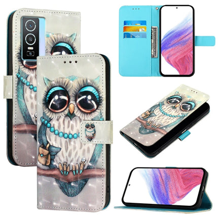 3D Painting Horizontal Flip Leather Phone Case, For vivo Y76 5G, For vivo Y51 2020 India / Y51a 2021 / Y53s 4G, For vivo Y52s / iQOO U3 / Y31s 5G