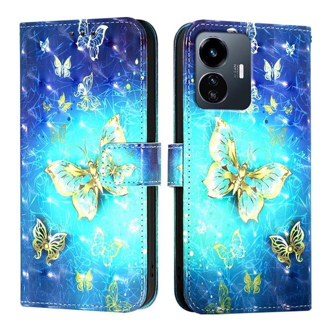 3D Painting Horizontal Flip Leather Phone Case, For vivo Y77 5G Global, For vivo S10e 5G / V23e 4G / 5G / Y75 4G, For vivo Y33s 4G Global / Y21 / Y21s / Y21t