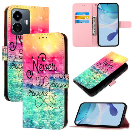 3D Painting Horizontal Flip Leather Phone Case, For vivo Y77 5G Global, For vivo S10e 5G / V23e 4G / 5G / Y75 4G, For vivo Y33s 4G Global / Y21 / Y21s / Y21t