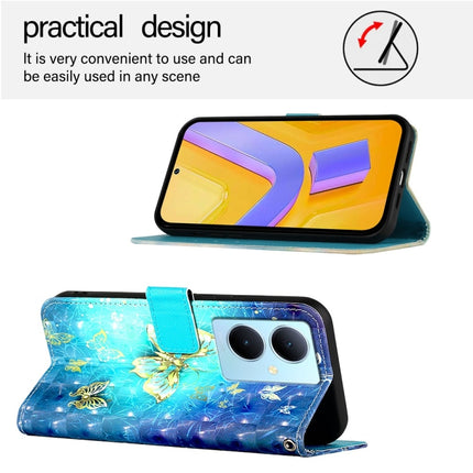 3D Painting Horizontal Flip Leather Phone Case, For vivo Y78 Global / Y78+ Global / V29 Lite, For vivo Y56 / Y16 / Y02s Global, For vivo Y100 5G Global