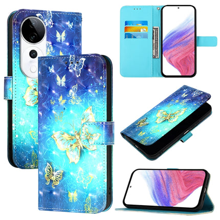 3D Painting Horizontal Flip Leather Phone Case, For vivo S19 Pro, For vivo S19, For vivo Y28 4G