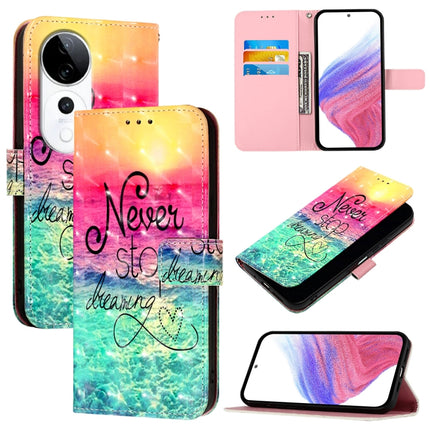 3D Painting Horizontal Flip Leather Phone Case, For vivo S19 Pro, For vivo S19, For vivo Y28 4G