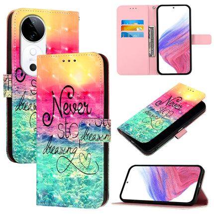 3D Painting Horizontal Flip Leather Phone Case, For vivo S19 Pro, For vivo S19, For vivo Y28 4G