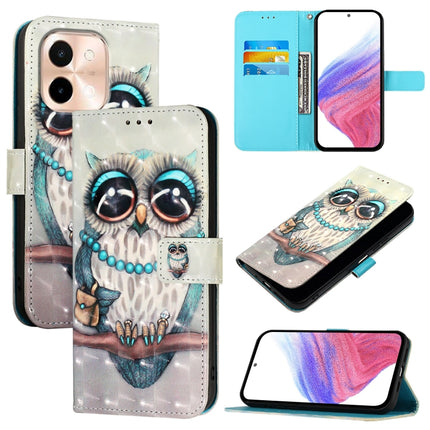 3D Painting Horizontal Flip Leather Phone Case, For vivo S19 Pro, For vivo S19, For vivo Y28 4G