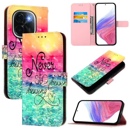 3D Painting Horizontal Flip Leather Phone Case, For vivo V40e 5G India, For vivo Y300 Pro, For vivo iQOO Z9s Pro 5G India