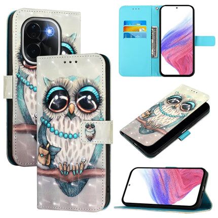 3D Painting Horizontal Flip Leather Phone Case, For vivo V40e 5G India, For vivo Y300 Pro, For vivo iQOO Z9s Pro 5G India