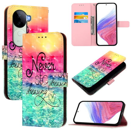 3D Painting Horizontal Flip Leather Phone Case, For vivo V40e 5G India, For vivo Y300 Pro, For vivo iQOO Z9s Pro 5G India