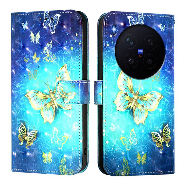 3D Painting Horizontal Flip Leather Phone Case, For vivo X300, For vivo S30 Pro mini, For vivo S30