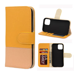 Splicing Color Horizontal Flip Leather Case with Holder & Photo Frame & Card Slots & Wallet, For iPhone 12 mini, For iPhone 12 / 12 Pro, For iPhone 12 Pro Max